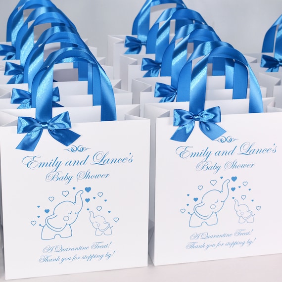 Dianelhall 48 Pieces Baby Shower Party Decoration, Favors Bags Paper Goodie  Bags Boy Birthday Party Bags Sweet Return Gifts Bags (Blue)