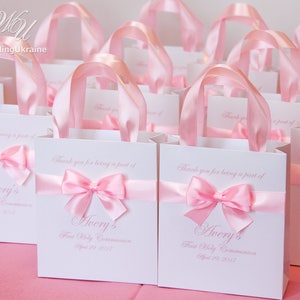 20 First Communion Favors Gift Bags With Satin Ribbon Bow and - Etsy