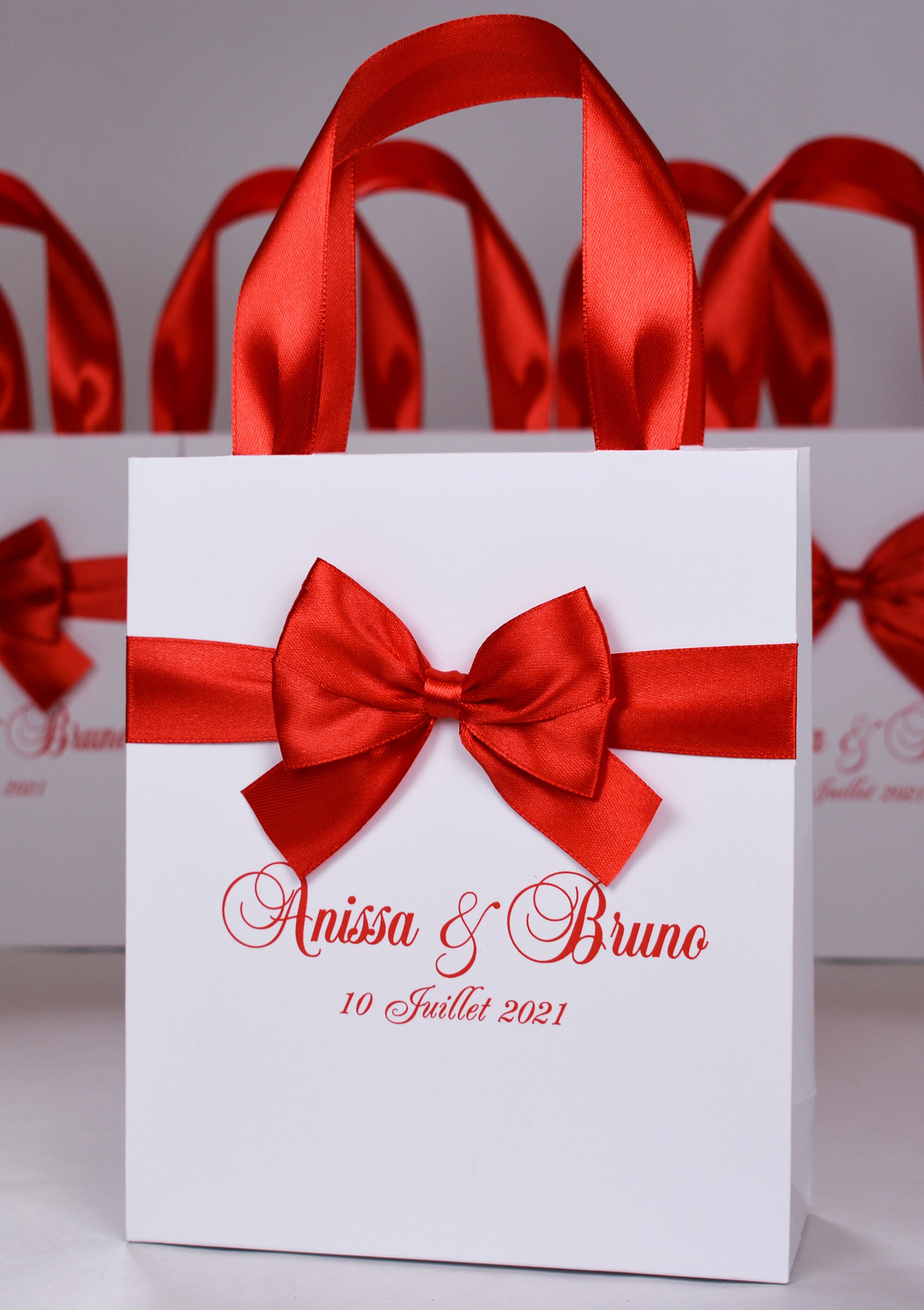 Bolsas De Regalo Con Lazo Y Cinta Adhesiva – Azules Para Cumpleaños, Boda O Baby Shower (Tamaño Mediano)