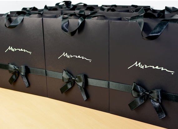 20 Logo Bags With Satin Ribbon & Your Logo Personalized Gift 