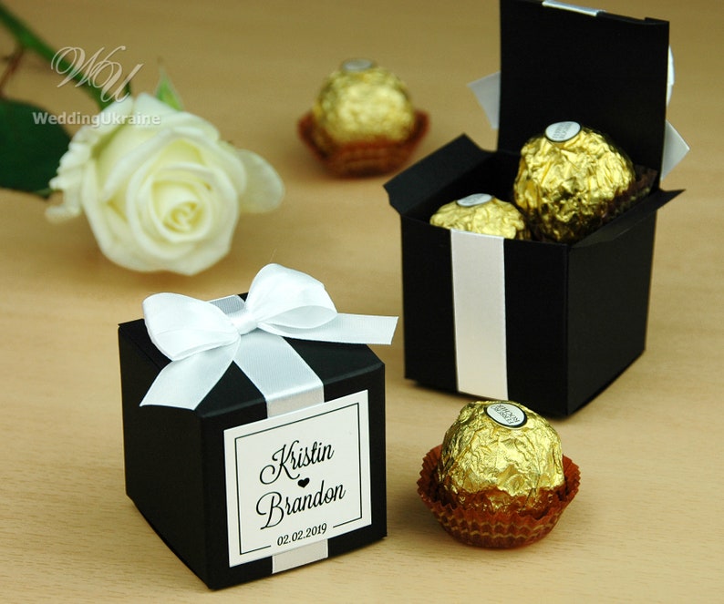 Personalized Wedding Favor Boxes for Guests. Elegant Wedding Etsy