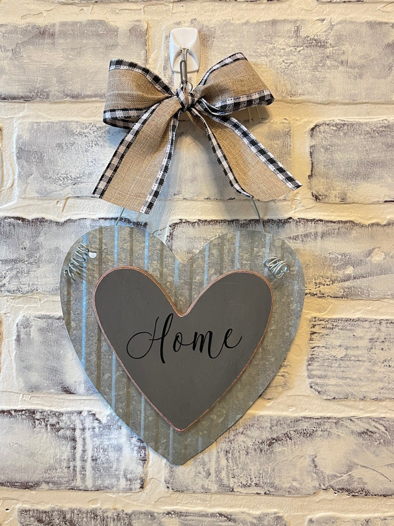 multiple styles available Heart Wall Hanging Rustic Country Farmhouse Home Decor image 3