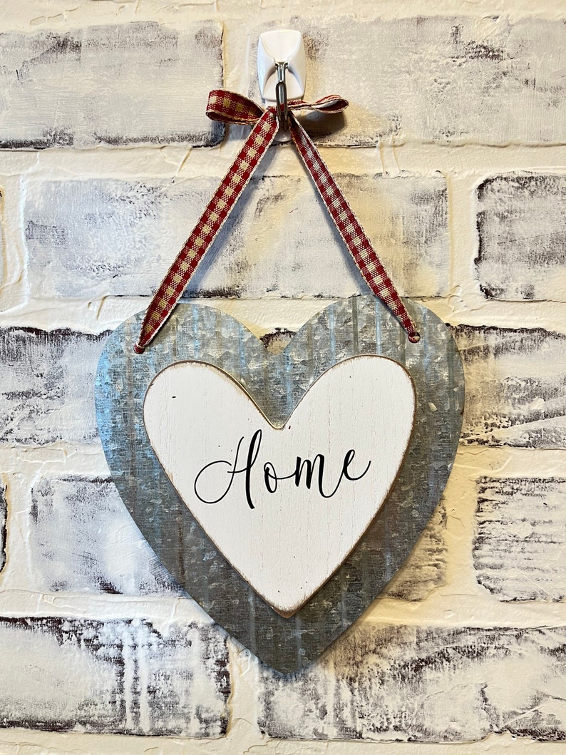 multiple styles available Heart Wall Hanging Rustic Country Farmhouse Home Decor image 1