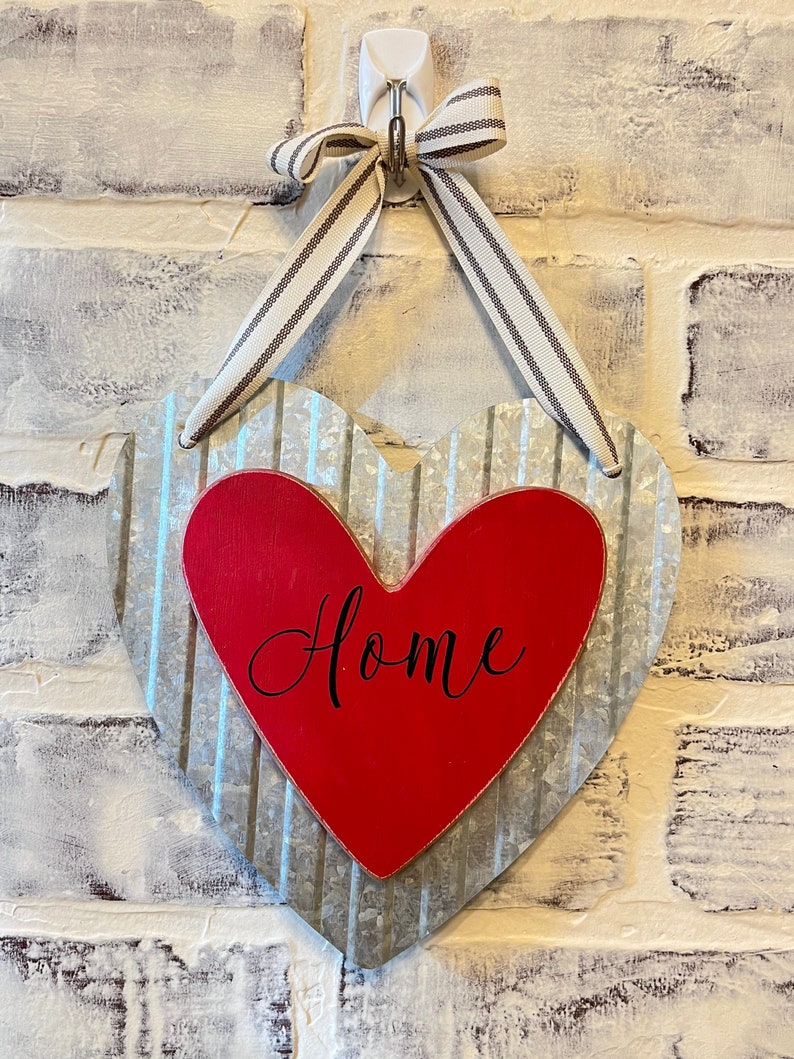 multiple styles available Heart Wall Hanging Rustic Country Farmhouse Home Decor image 2