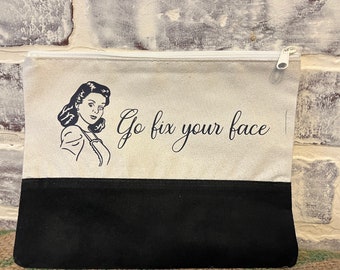 Makeup bag cute fun and snarky