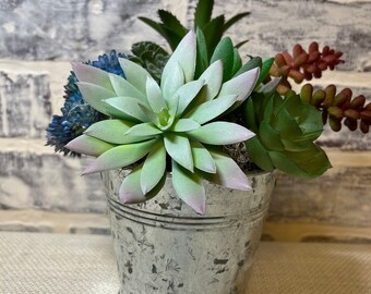 Small Faux Succulent Arrangement Home Decor.