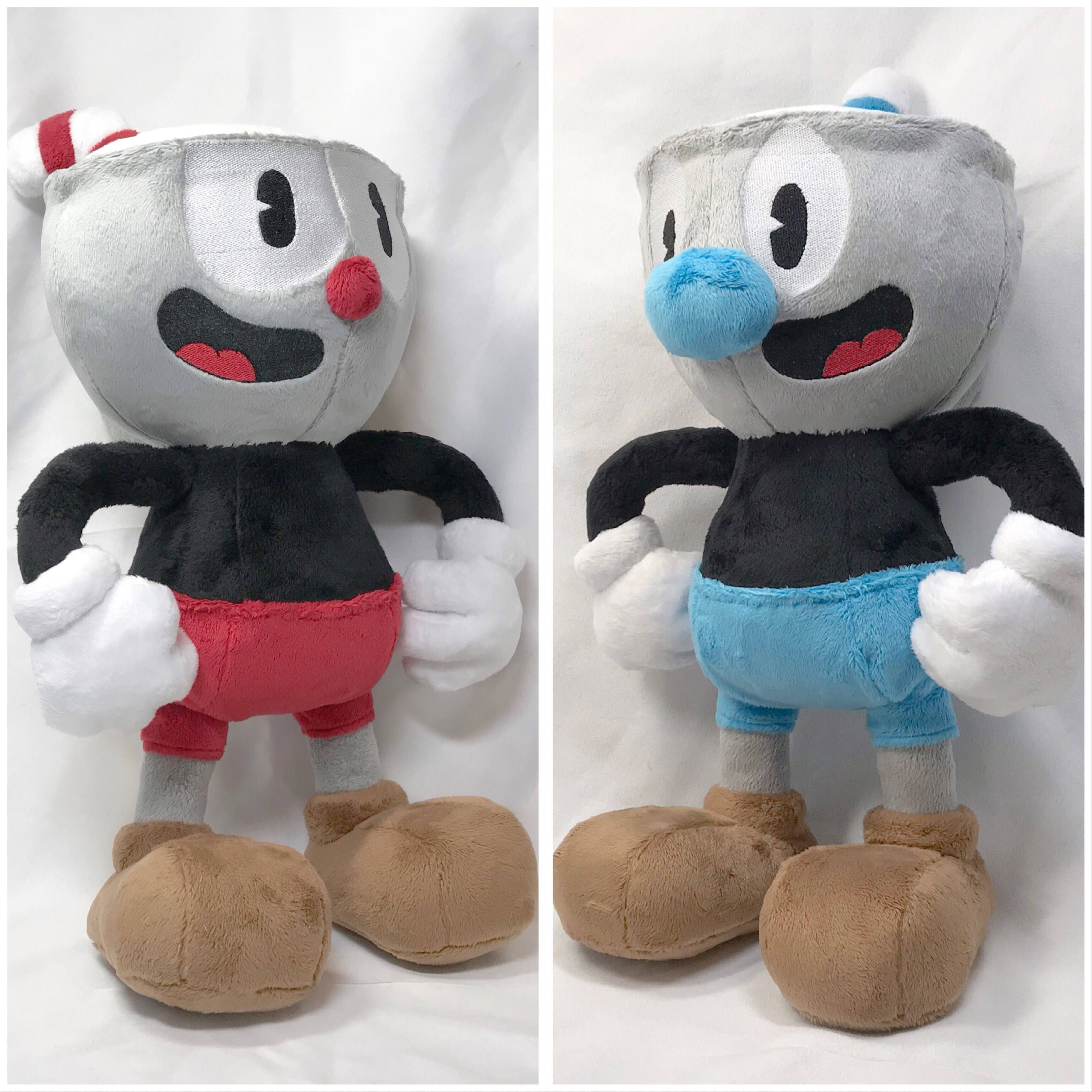 Handmade Cuphead & Mugman plushie setFree | Etsy
