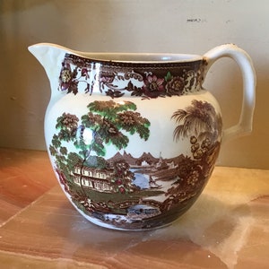 Royal Staffordshire Pitcher, Clarice Cliff &quot;Tonquin&quot;, Multi Colored, Made in England