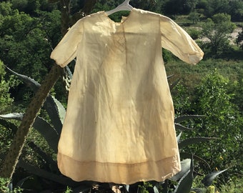 Vintage Baby Dress, Cotton Child's Dress, Vintage Doll Dress