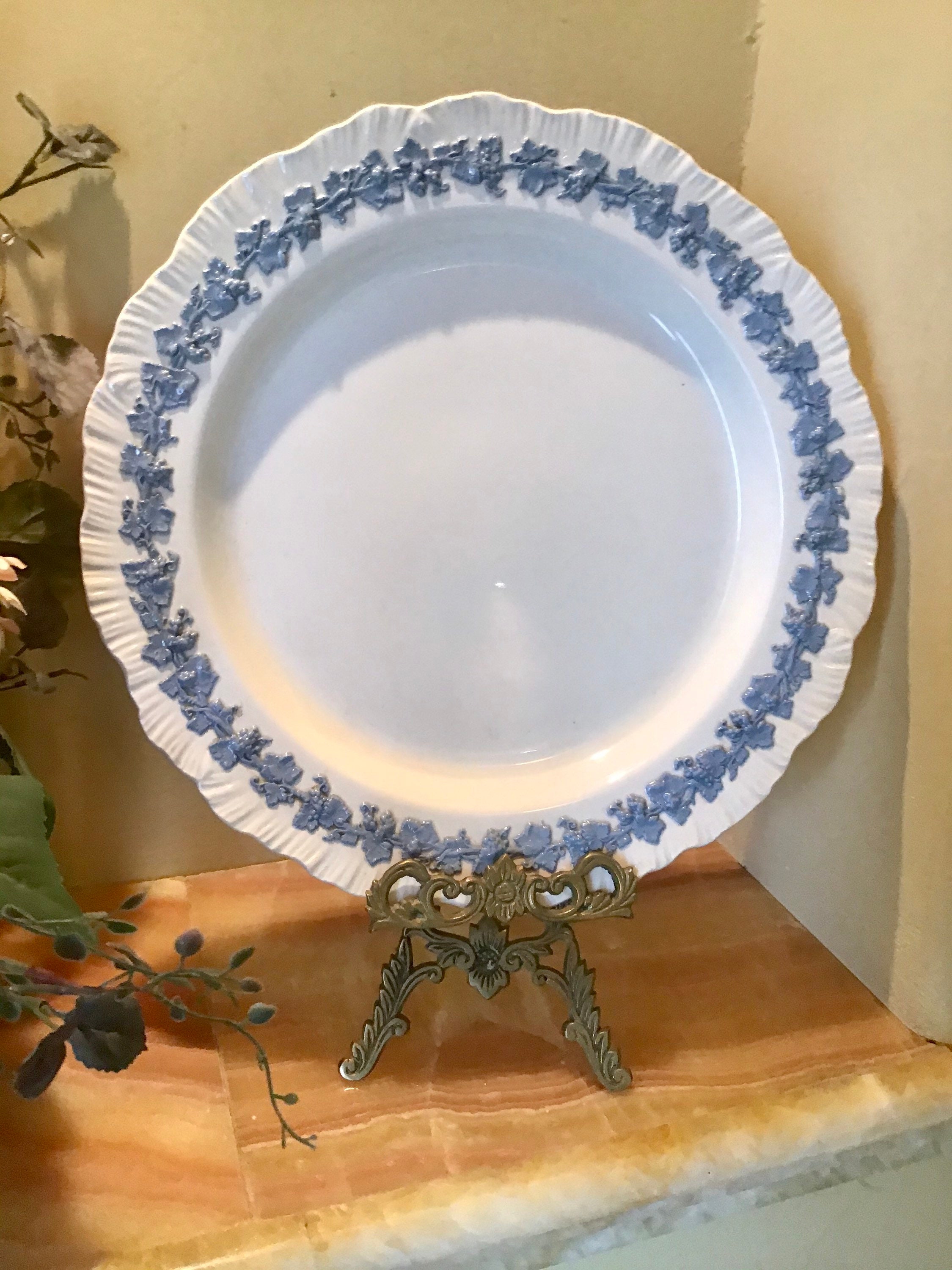 Queensware Cookware Round Platter Wedgwood Queensware Chop Plate, Shell Edge Wedgwood ...