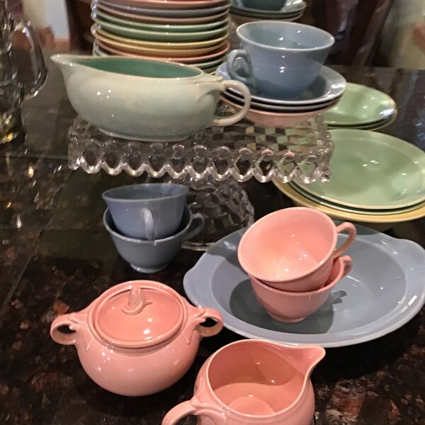 Open Stock, LuRay Pastels Mid Century Dinnerware, LuRay Pastels , LuRay Cups Sauers Sugar Creamer Bowls, Taylor Smith &Taylor