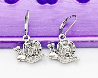 Snail Earrings, Silver Plated Earrings, Hypoallergenic Earrings, L540