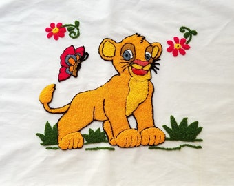 The Lion King Simba Decorative Pillowcase with 3D Applique - Potentially Homemade?