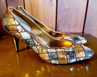 silver shoes size 10