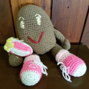 Plush Knitted Coffee Bean, Potato, Baked Bean Football With and Sneakers and Popcorn