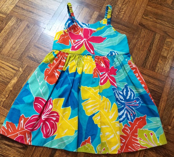 Toddler Tropical Hawaiian Hibiscus Print Dress by… - image 5