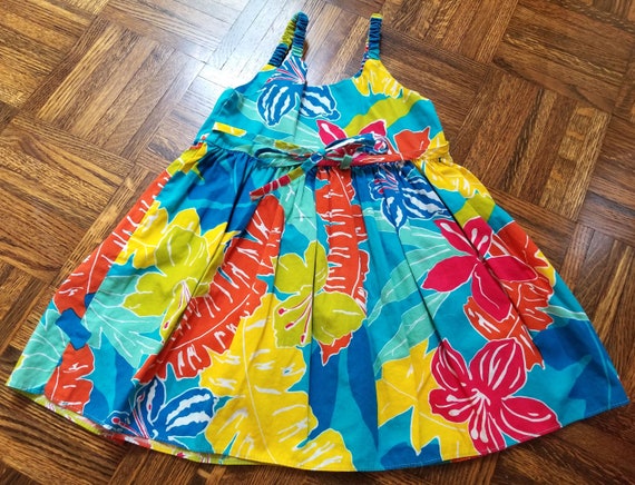 Toddler Tropical Hawaiian Hibiscus Print Dress by… - image 8