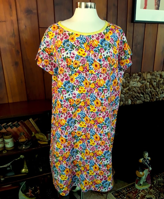 Homemade Floral MuuMuu Smock Dress
