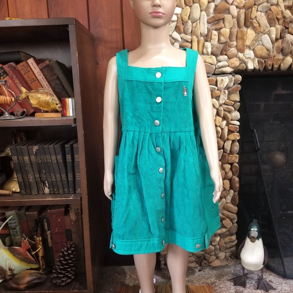 Green Corduroy Girls' Dress by Hush Puppies Pups, Size 5 (Girls) - New with Tags!