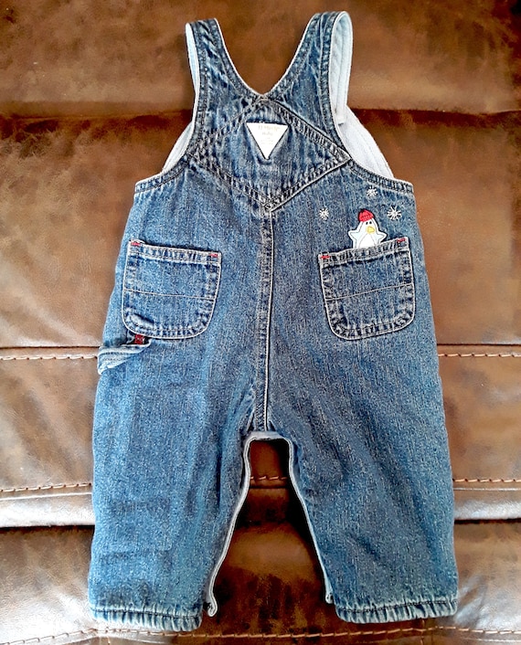 Fleece-Lined Denim Penguin Overalls by OshKosh Ba… - image 10