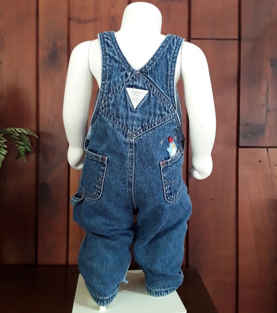 Fleece-Lined Denim Penguin Overalls by OshKosh Ba… - image 3