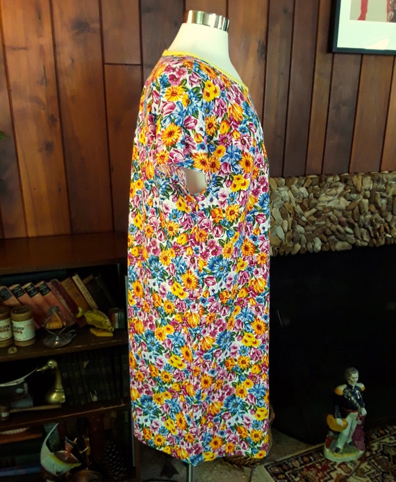 Homemade Floral MuuMuu Smock Dress - image 3