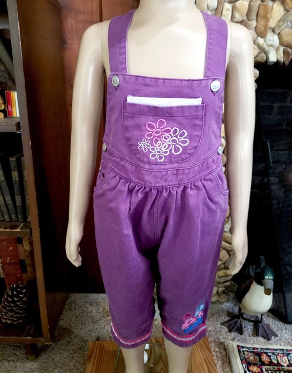 Purple Blue's Clues Toddler Long Pants Overalls with … - Gem