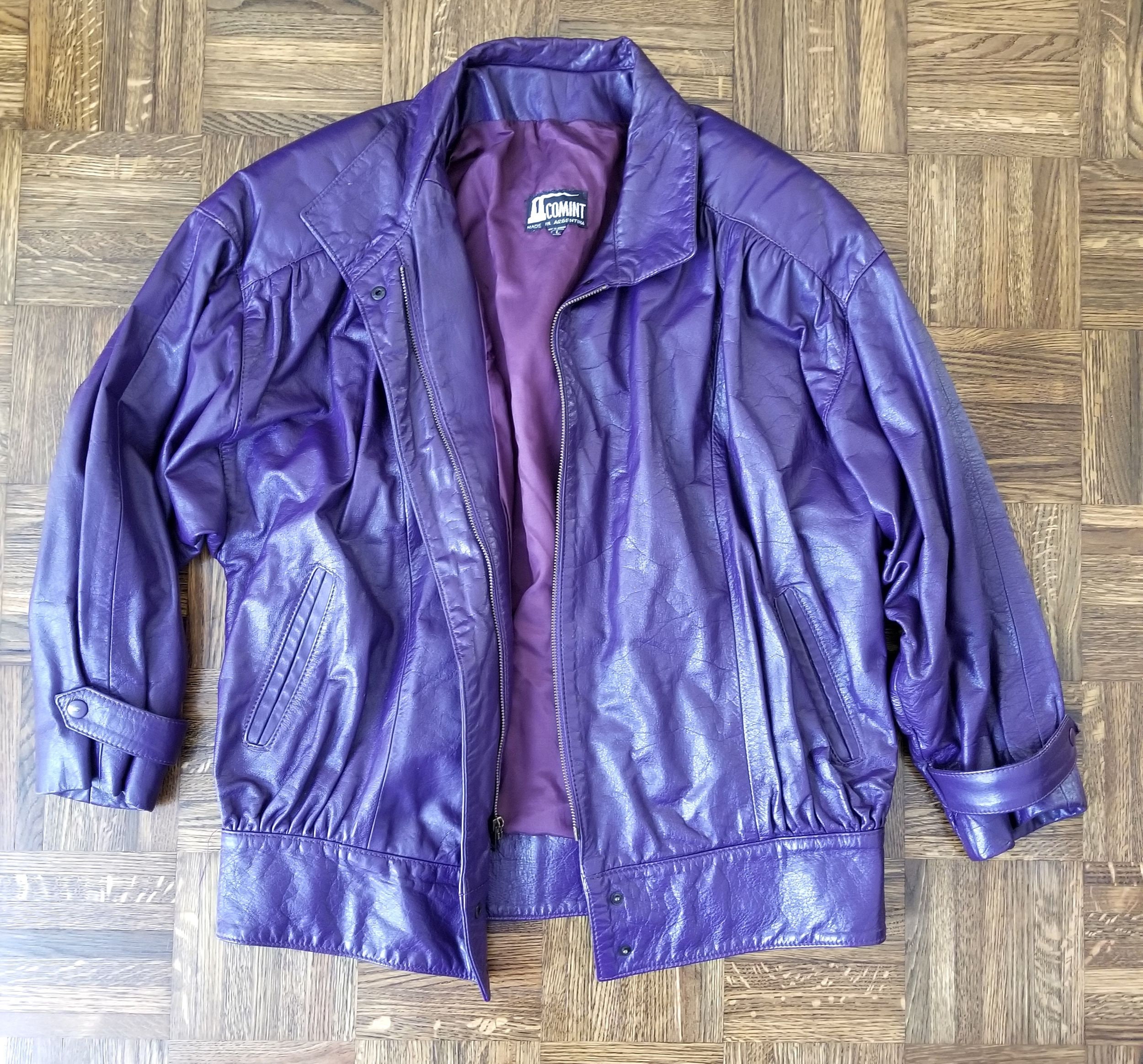 Leather jacket Louis Vuitton Purple size M International in Leather -  26927652