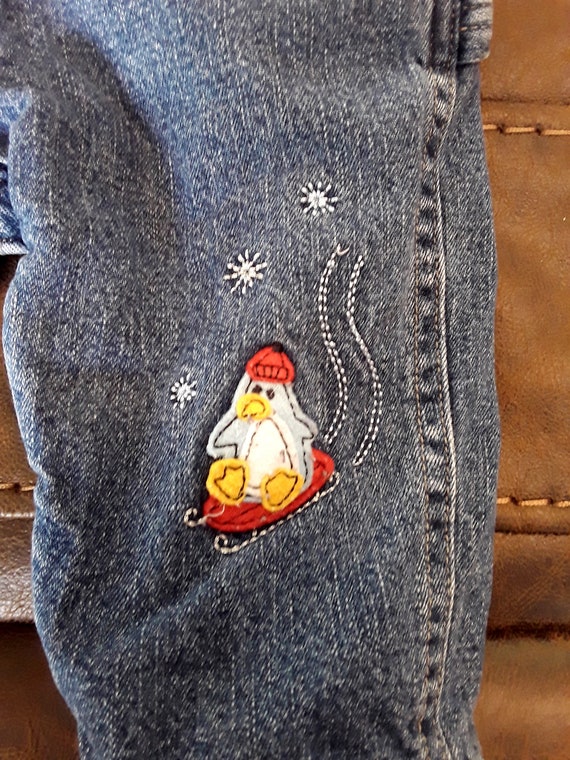 Fleece-Lined Denim Penguin Overalls by OshKosh Ba… - image 8