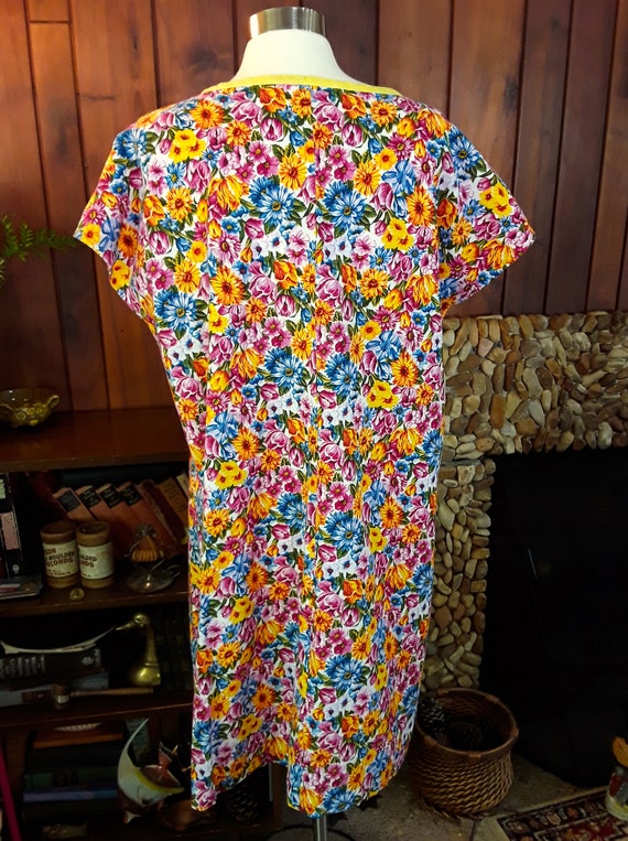 Homemade Floral MuuMuu Smock Dress - image 4