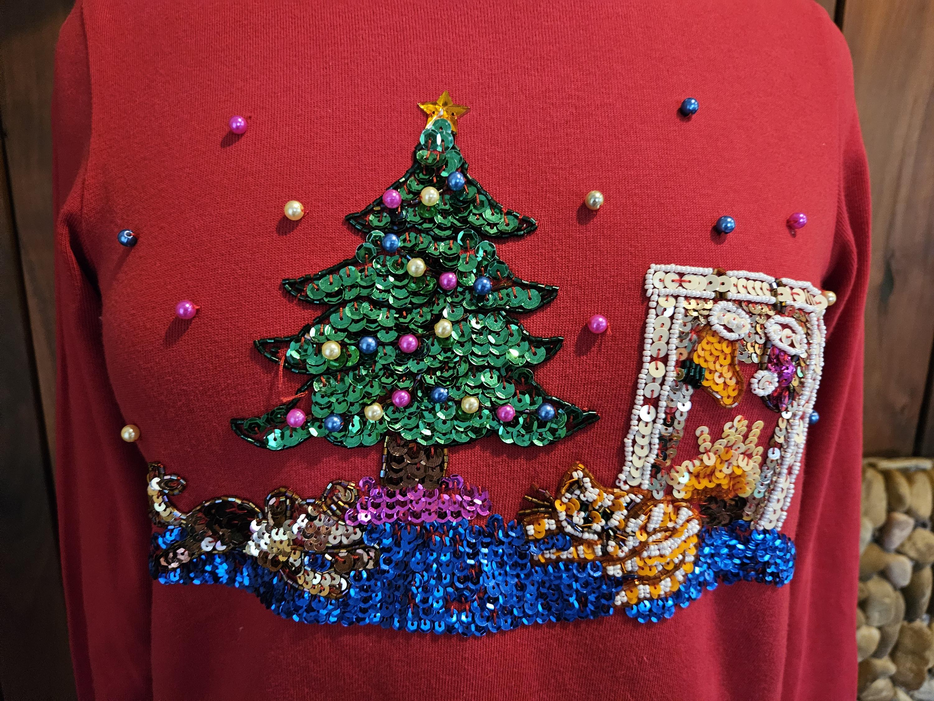 Quacker Factory Watch Women Rhinestone Christmas Tree Hidden Dial Working Vintage Watches TMZ Christmas Tree Watch Gold Stretch Band  main image 3