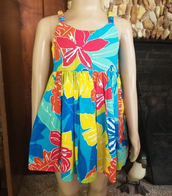 Toddler Tropical Hawaiian Hibiscus Print Dress by… - image 2