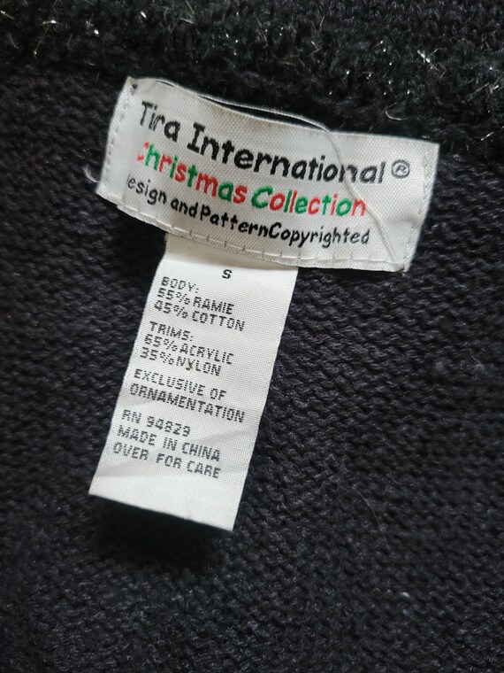 Sparkly Colorful Vest with Triangular Santas and … - image 6