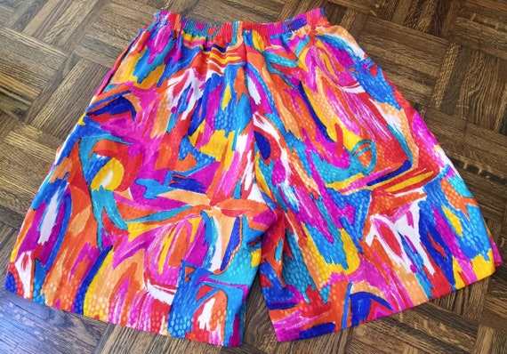 Wildly Over-The-Top Shiny Rainbow Shorts with Fac… - image 10