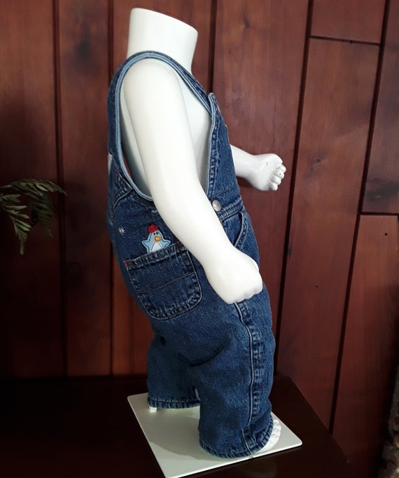 Fleece-Lined Denim Penguin Overalls by OshKosh Ba… - image 2