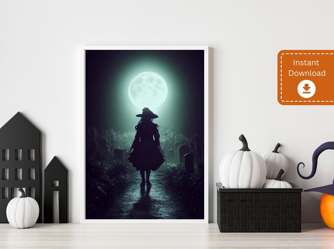 Witch Vintage Art Print, Halloween Art Vintage Printable Download ...