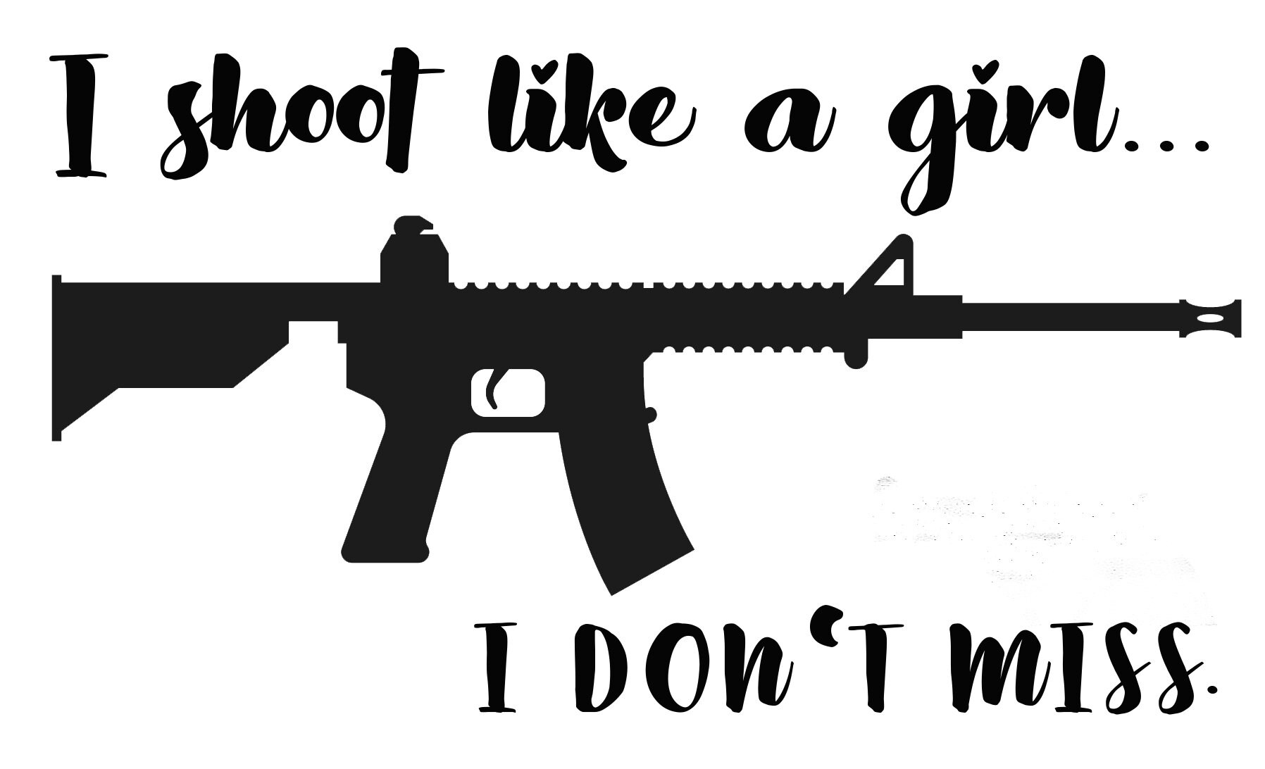 Shoot Like a Girl Decal Etsy