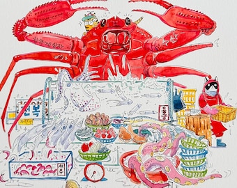 Abenteuerlicher Tag auf dem koreanischen Fischmarkt - Crabby macht seinen Job