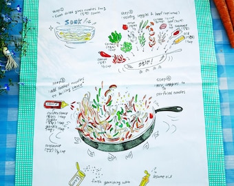 Jabchae (잡채) Recipe Kitchen Towel