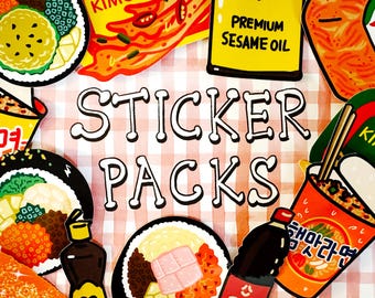 Korean Food Stickers: Kimchi, Soju, Ramyun