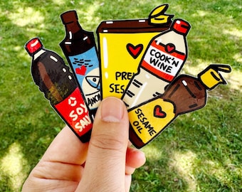 Soy Sauce & Sesame Oil Stickers (singles)
