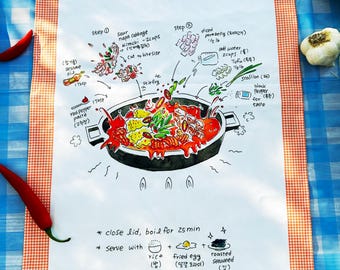 Kimchi Stew (김치찌개) Recipe Kitchen Towel