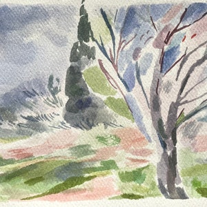 Abstract Watercolor - Landscape Art - Original Watercolor