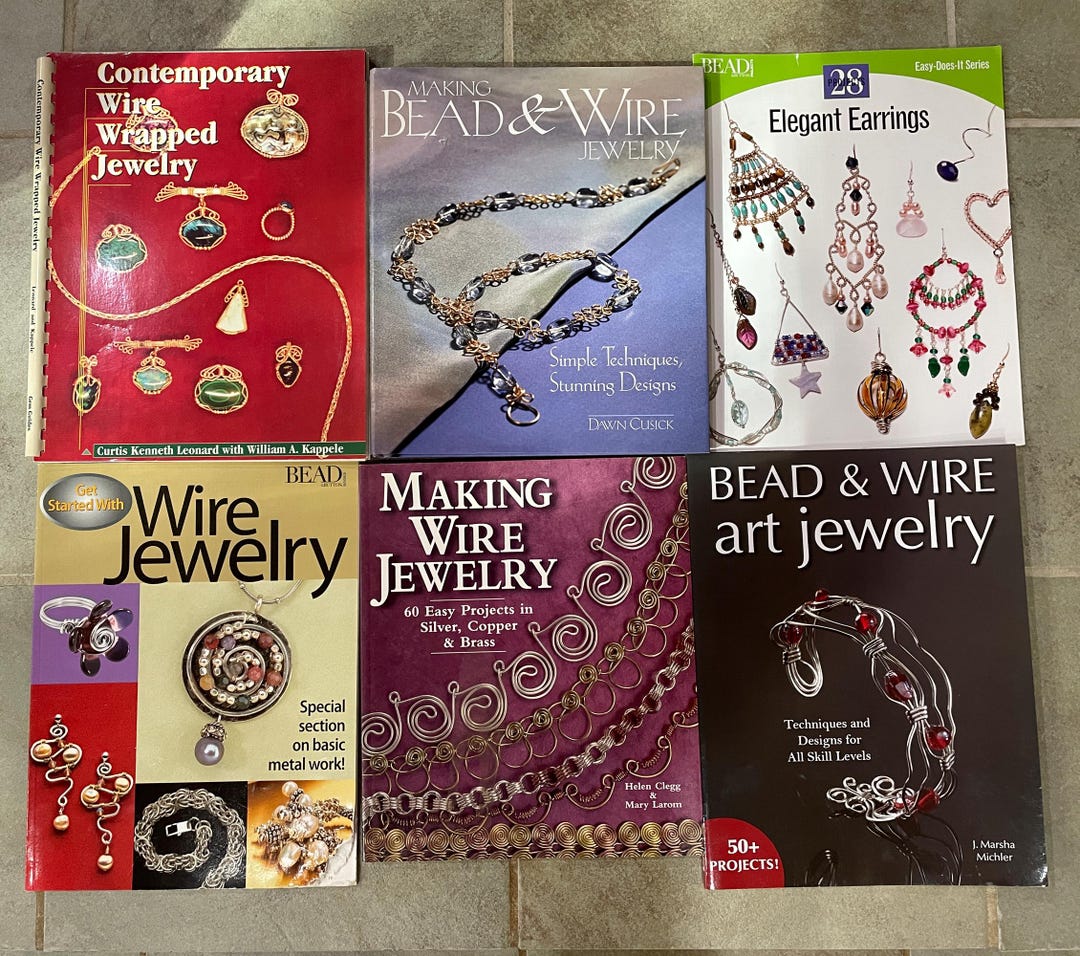 6) Wire Jewelry Making Books With Step by Step Instructions-sold All ...