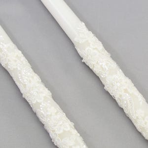 Orthodox 24&quot; Wedding Candles with Embroidered Design - Greek Lambathes - Lambades Gamou - Λαμπάδες Γάμου | Celebration of Love by Dahlia