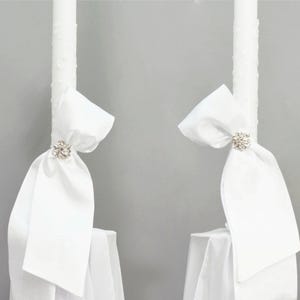 Orthodox 17&quot; THICK Church Wedding Candles with Rhinestone - Greek Lambathes - Lambades Gamou - Λαμπάδες Γάμου | Forever by Dahlia