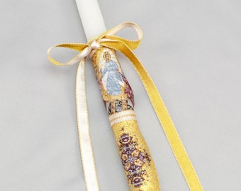 Greek Orthodox Easter Candle - Anastasi Bookmark Easter Candles  - Pascha Lambathes - Πασχαλινἐς Λαμπάδες | Dahlia