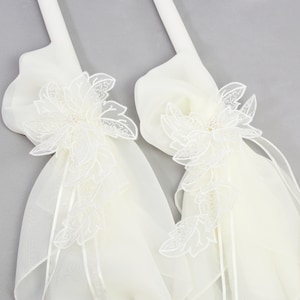 Orthodox 24&quot; Wedding Candles with Embroidered Leaves - Greek Lambathes - Lambades Gamou - Λαμπάδες Γάμου | Everything for Love by Dahlia