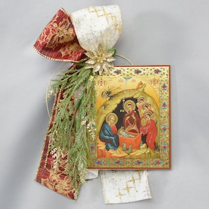 Orthodox Christmas Decor - Byzantine Nativity Icon | Celebrate the Season Christmas Icon by Dahlia