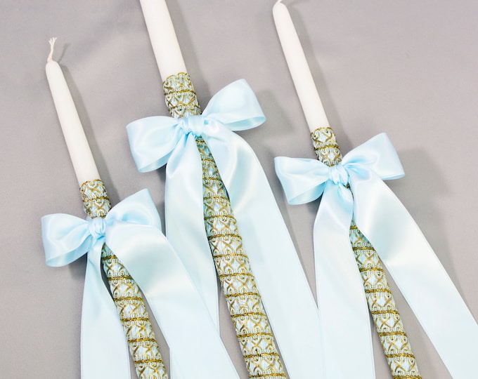 Baptism Candle Set With Oil Bottle and Shell, Ivory Baptism Lambades — free download